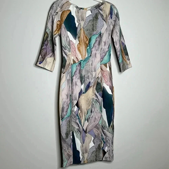 Elegant H&M hm Pastel Colors Dress Size 6 Small Slender Fit - Picture 6 of 12